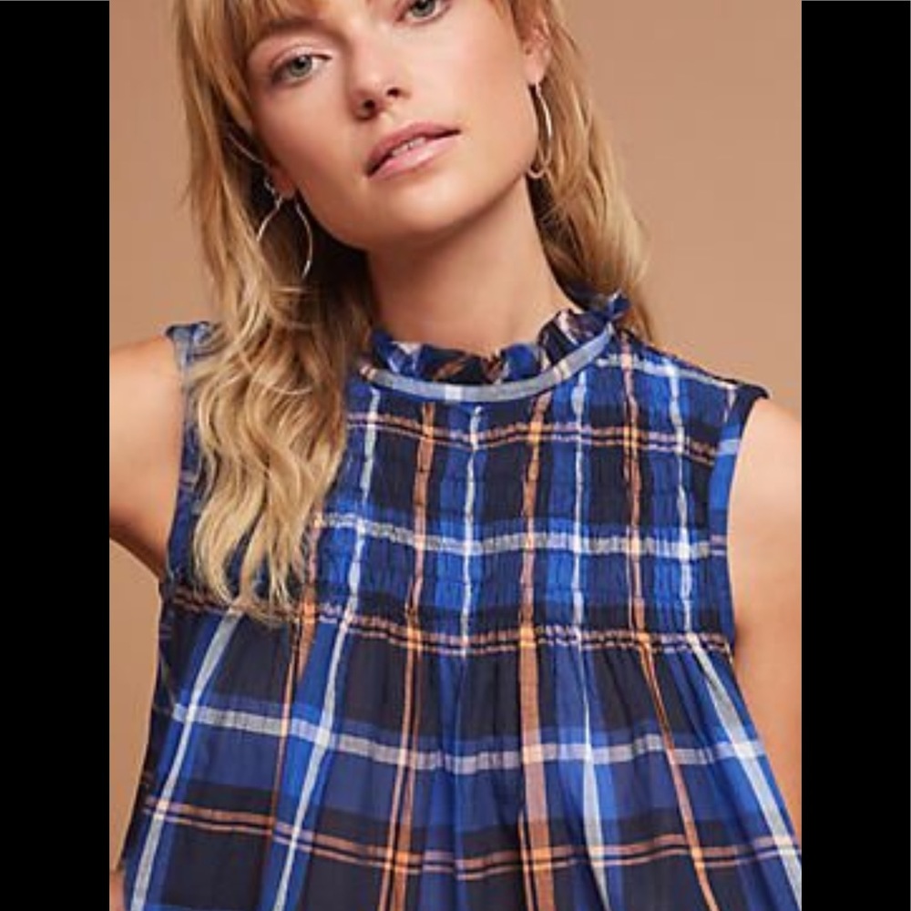 Anthropologie Ne Quittezpas Carmen Plaid Tank